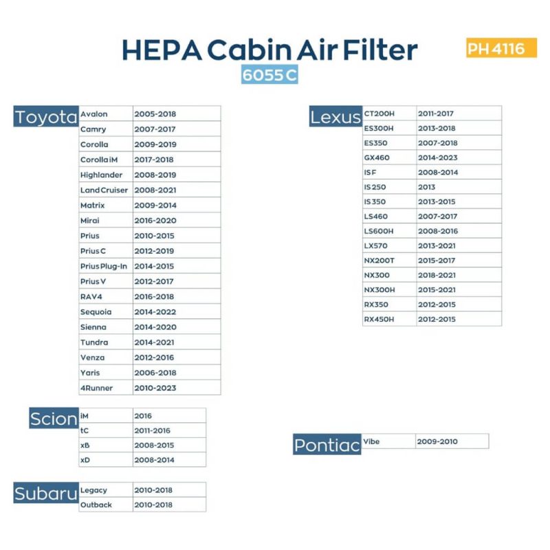 subaru hepa Subaru Outback (2010-2018) Polen Filtresi