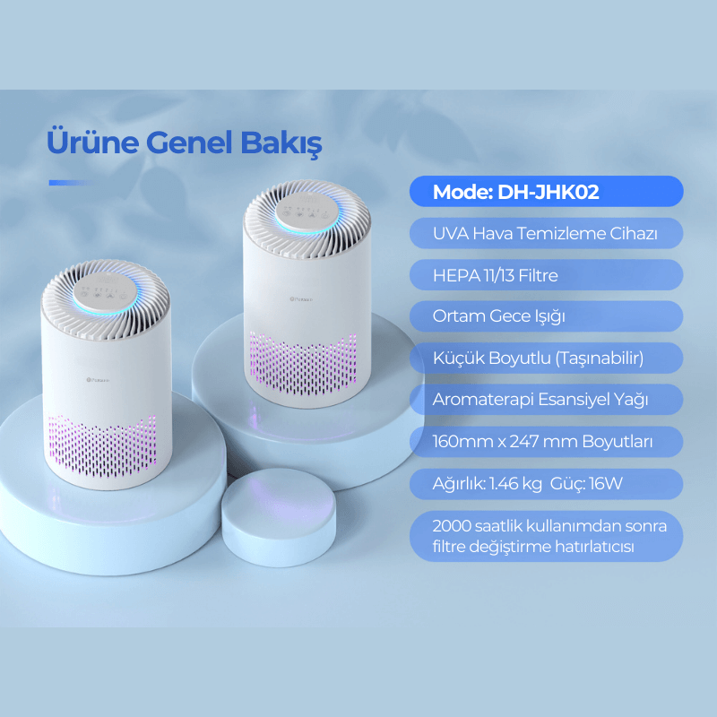 pure compact Pure Compact HEPA Filtreli Hava Temizleyici